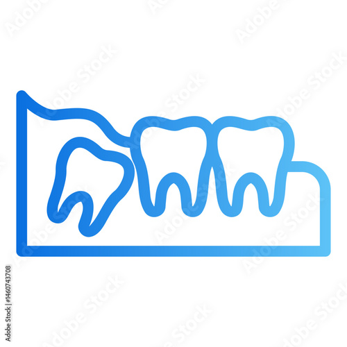 wisdom tooth Gradient icon