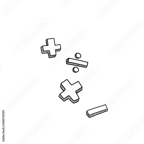 Math Symbols Icon Vector 