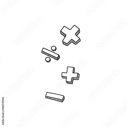 Math Symbols Icon Vector 
