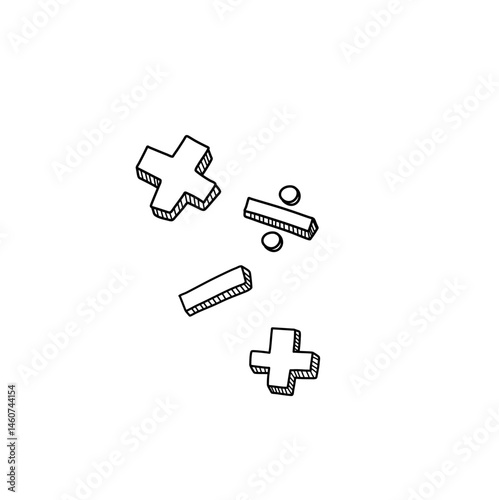 Math Symbols Icon Vector 
