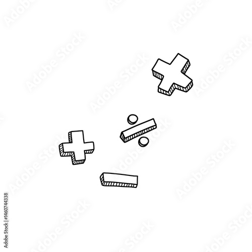 Math Symbols Icon Vector 