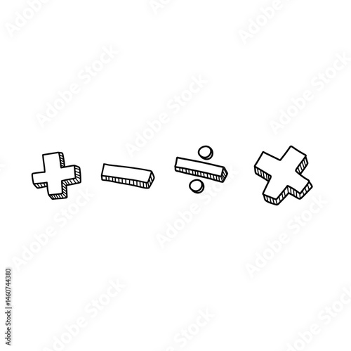 Math Symbols Icon Vector 