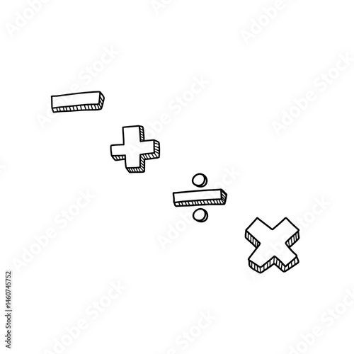 Math Symbols Icon Vector 