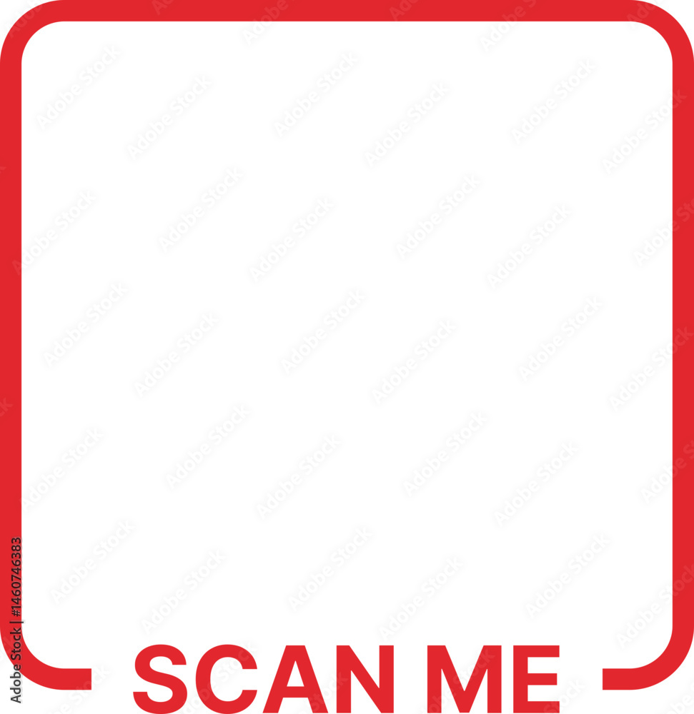 Obraz premium Red scan me frame