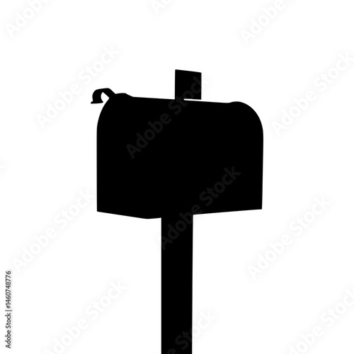 Silhouette Mailbox Vector Illustration
