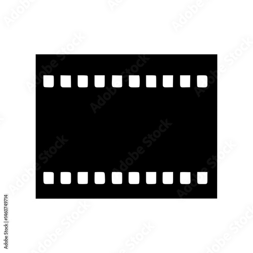 Film Strip Icon - Black on White