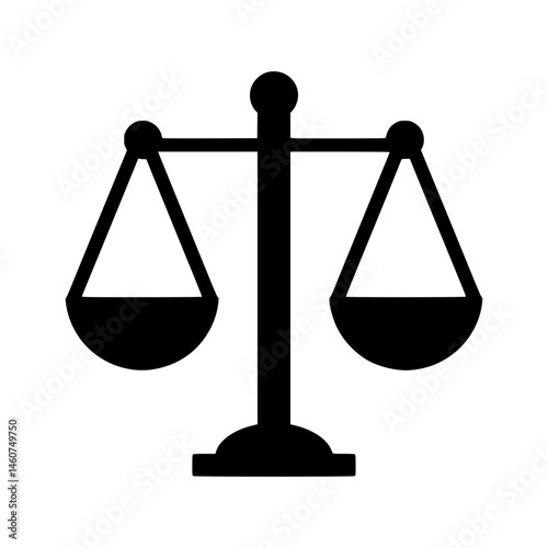 Balance Scales Icon - Vector Illustration