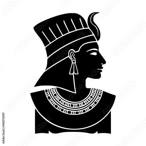 Egyptian Pharaoh Silhouette Vector