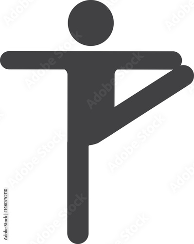 Reverse Warrior Yoga Icon
