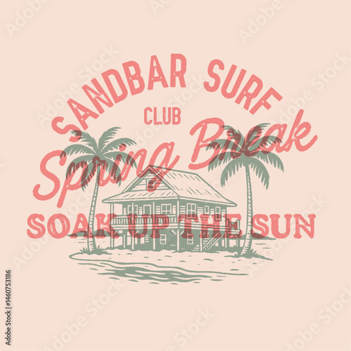 vintage t-shirt design. summer beach poster illustration. summer beach graphics. adventure surfing vector. retro long beach Vintage hand drawing . summer graphic tee. girls fashion design. 