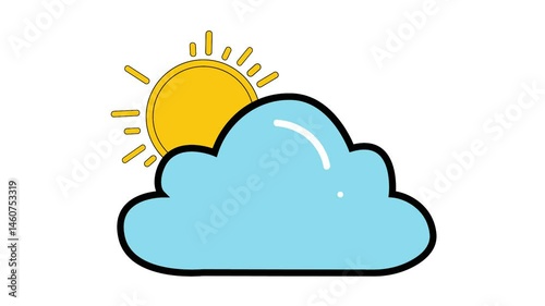 Cloudy Sun Animation 
