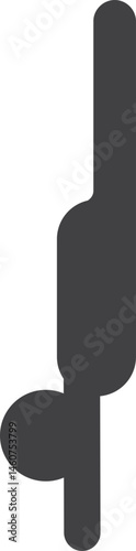 Downward Dog Split Pose Icon Vector Illustration