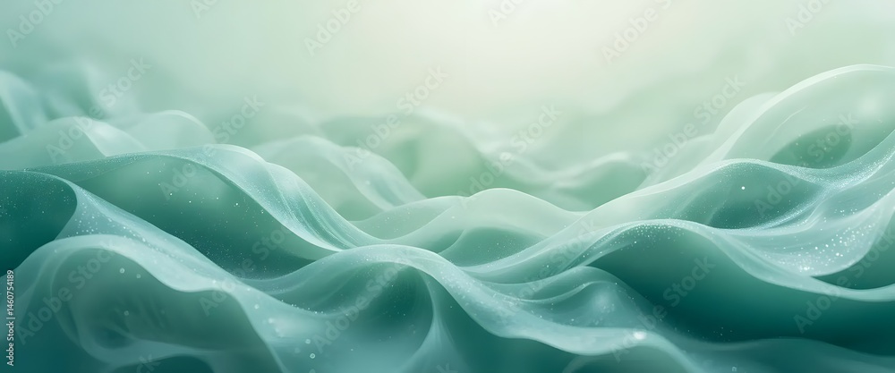 Obraz premium Abstract Waves Teal Background