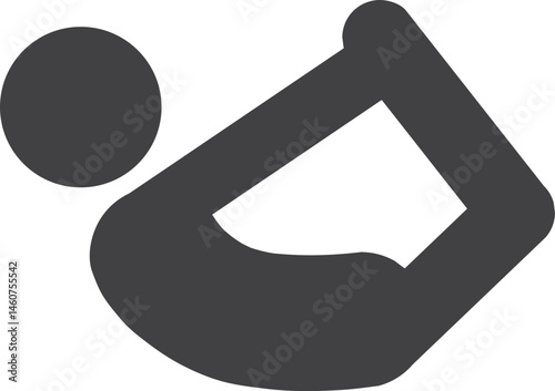 Cow Face Pose Yoga Icon Vector Illustration
