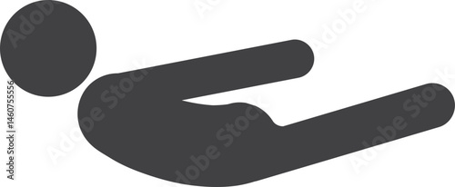 Half Lord of the Fishes Pose Yoga Icon Vector Illustration