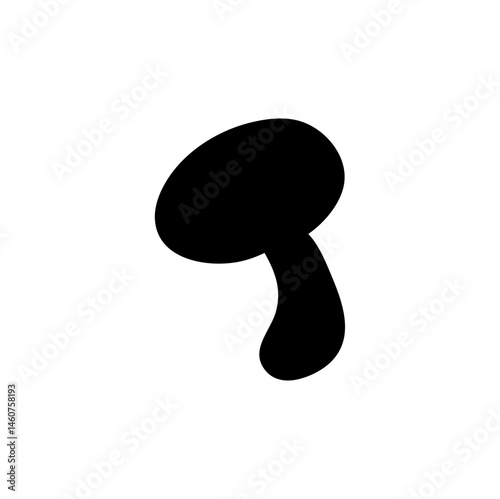 silhouettes of mushrooms. Vector illustration 