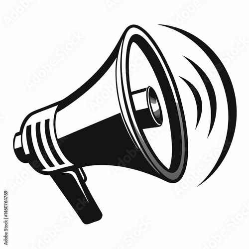 megaphone on white