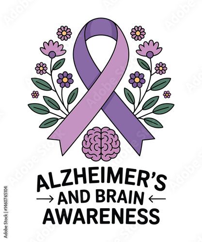 Alzheimer's Awareness T-Shirt Design, Vector Illustration. Alzheimer's Awareness T-shirt.