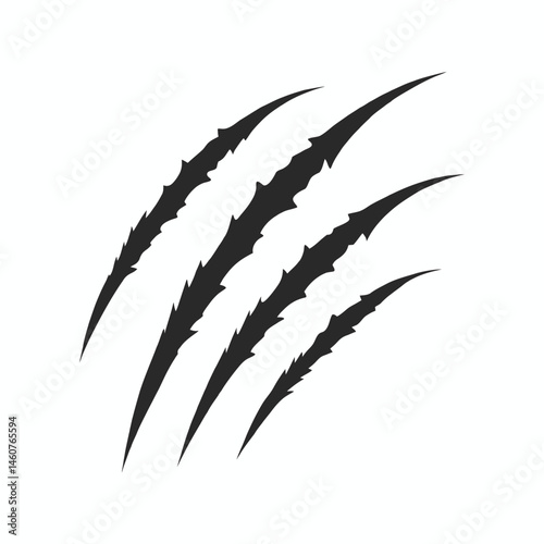 Black Claw Marks Vector Illustration