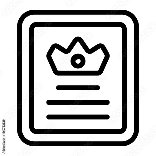 Gilded Invitation Line Icon