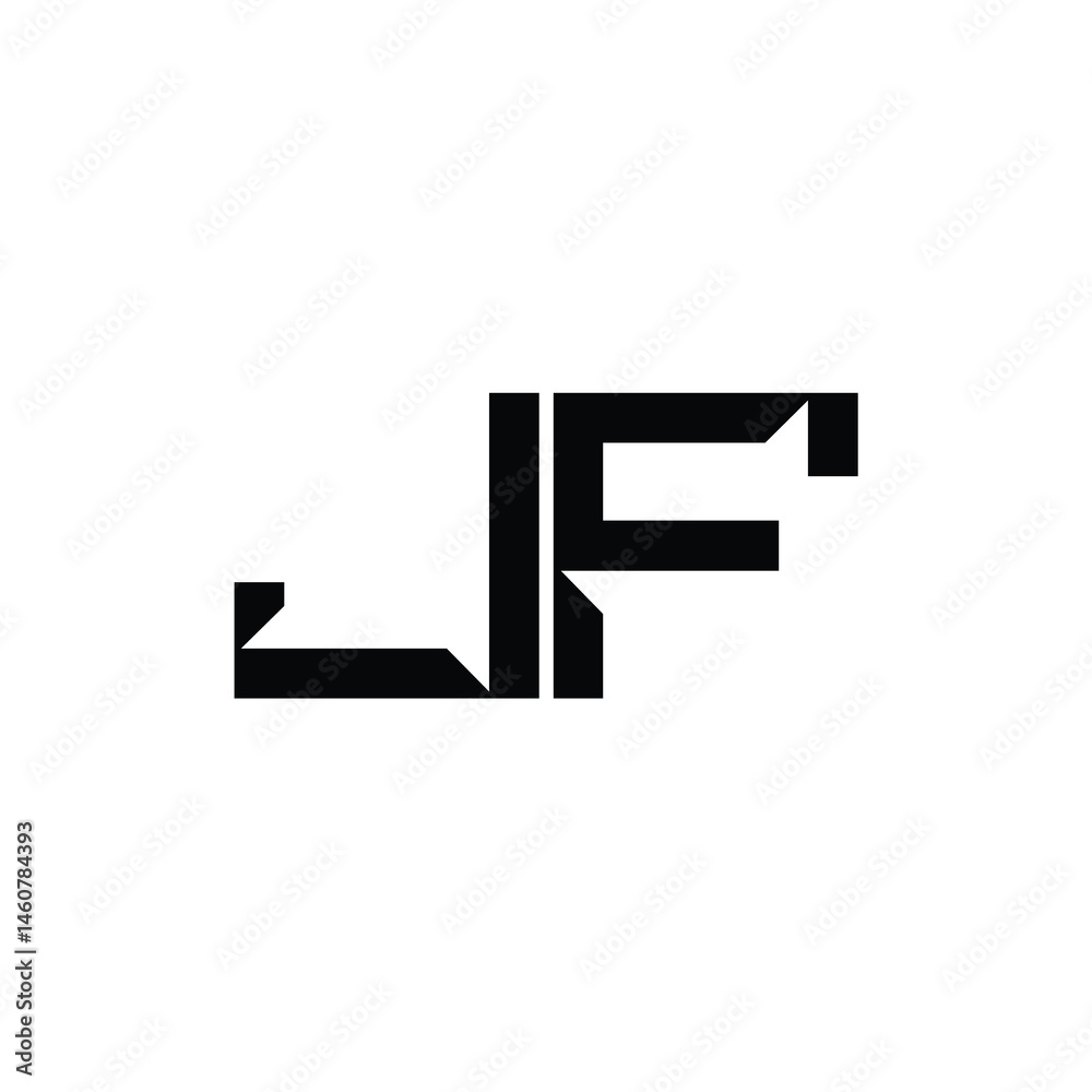 JF monogram logo design letter text name symbol monochrome logotype alphabet character simple logo JF monogram logo design letter text name symbol monochrome logotype alphabet character simple logo