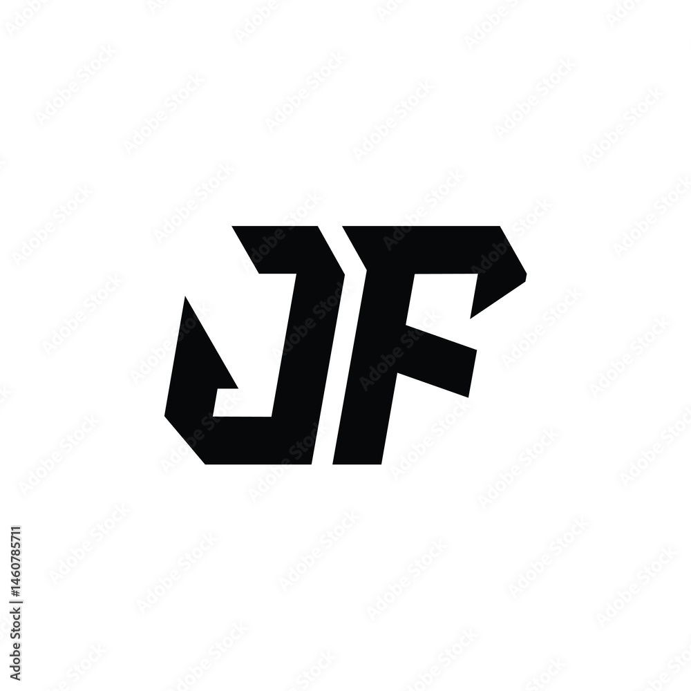 JF monogram logo design letter text name symbol monochrome logotype alphabet character simple logo JF monogram logo design letter text name symbol monochrome logotype alphabet character simple logo
