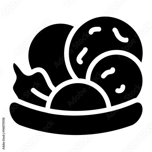 Pao de Queijo Solid Icon