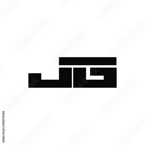 JG monogram logo design letter text name symbol monochrome logotype alphabet character simple logo