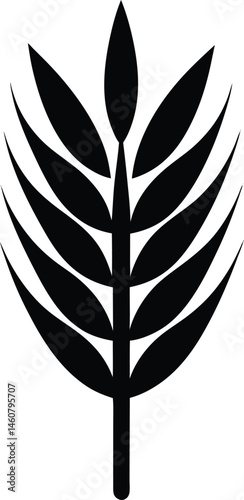 barley stalk icon vector illustration