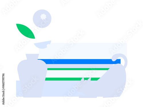 Character reading quietly vector concept operation hand drawn illustration
