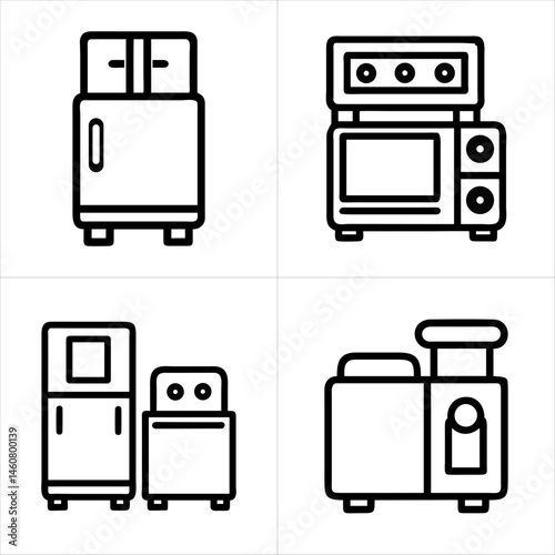 appliances icon set
