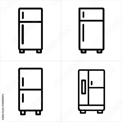 refrigerator icon set
