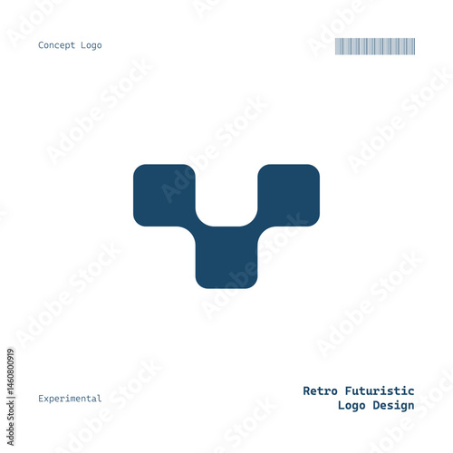 Modern Minimalist Logo Retro Futuristic Concept