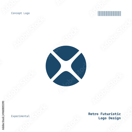 Modern Minimalist Logo Retro Futuristic Concept