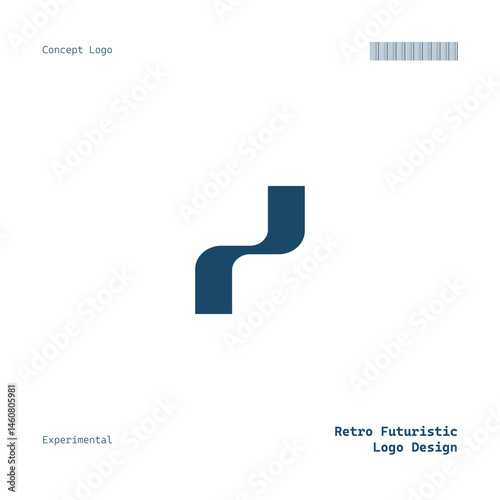 Modern Minimalist Logo Retro Futuristic Concept