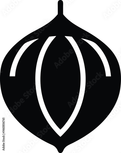 hazelnut whole icon vector illustration