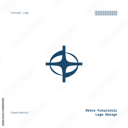 Modern Minimalist Logo Retro Futuristic Concept