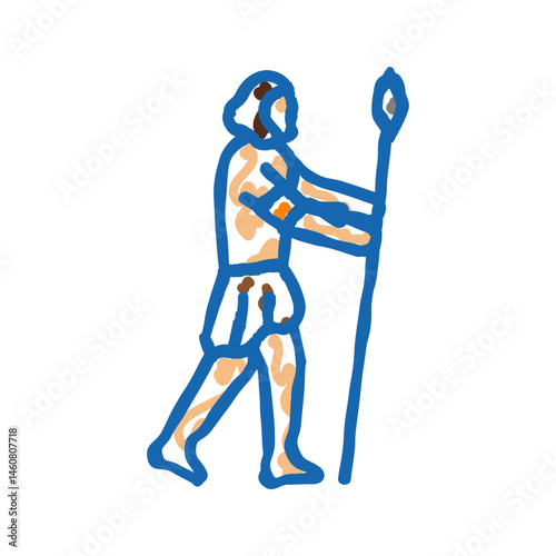 homo sapiens human evolution icon doodle illustration