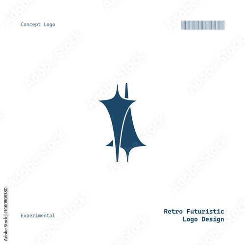 Modern Minimalist Logo Retro Futuristic Concept