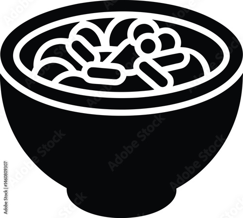 korean bibimbap icon vector illustration