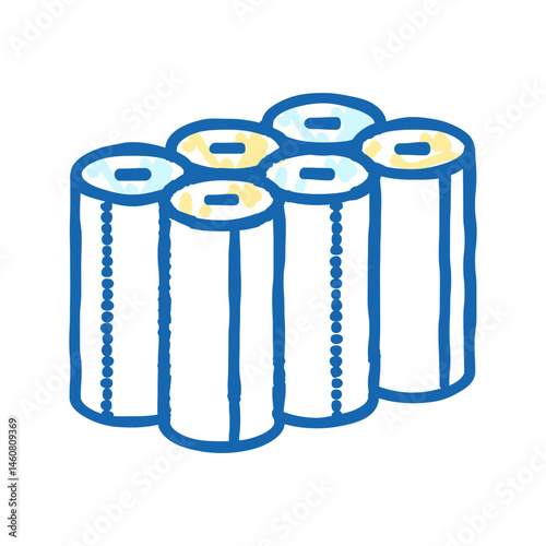 napkin roll paper towel icon doodle illustration
