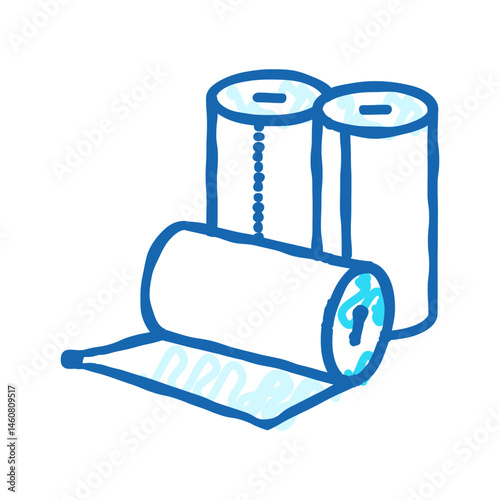 hygiene roll paper towel icon doodle illustration