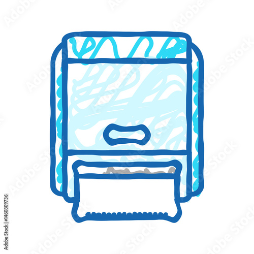 paper towel dispenser icon doodle illustration