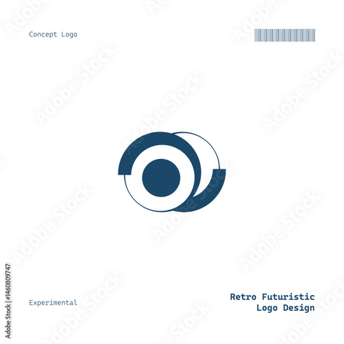 Modern Minimalist Logo Retro Futuristic Concept