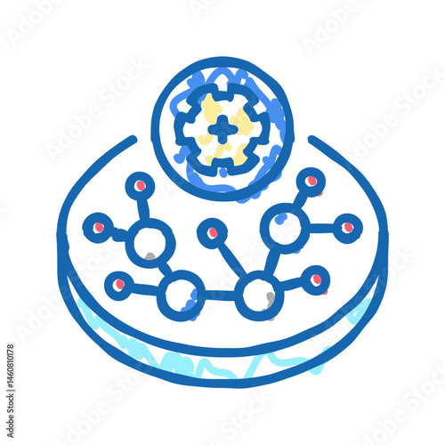 tissue engineering biomedical icon doodle illustration