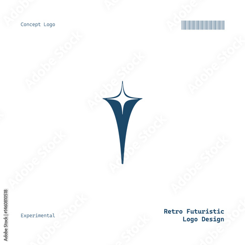 Modern Minimalist Logo Retro Futuristic Concept
