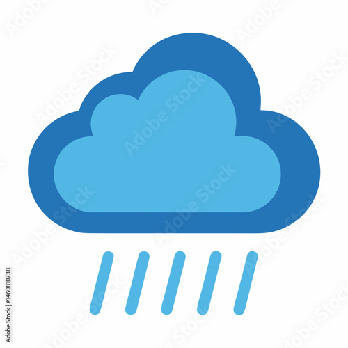 rain cloud silhouette vector illustration