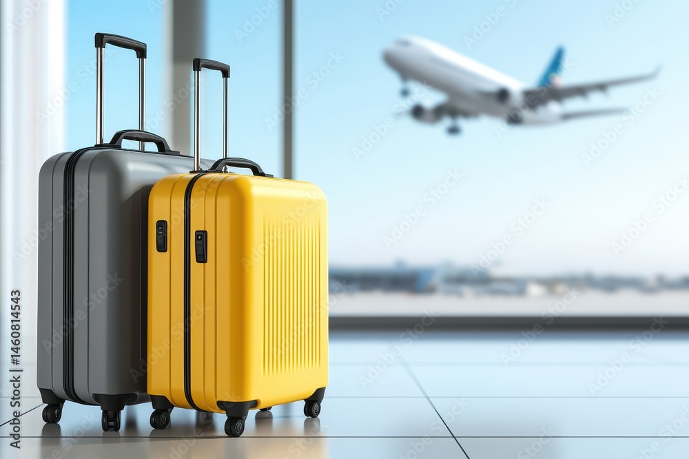 Airport luggage ready for flight Airport luggage ready for flight