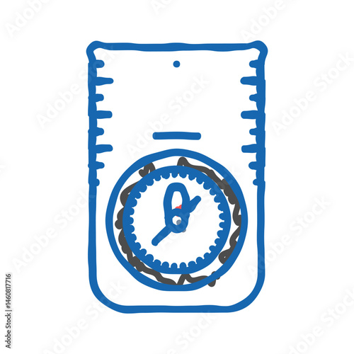 compass mountaineering adventure icon doodle illustration