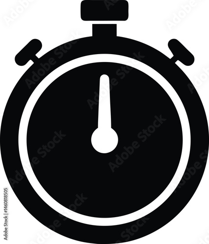 Stopwatch Timer Logo Icon Vector Illustration